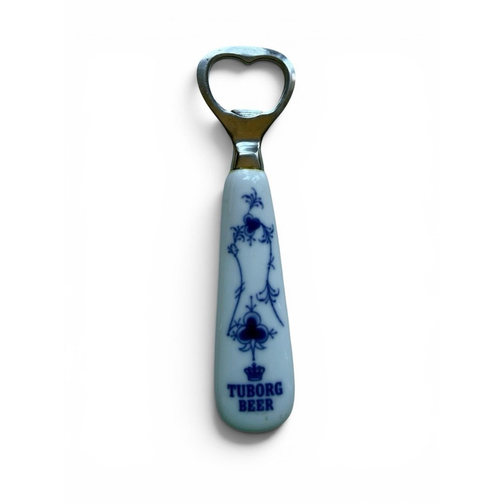 B&G Bing And Grondahl Porcelain Bottle Opener Tuborg Brewery Denmark Circa 1960s